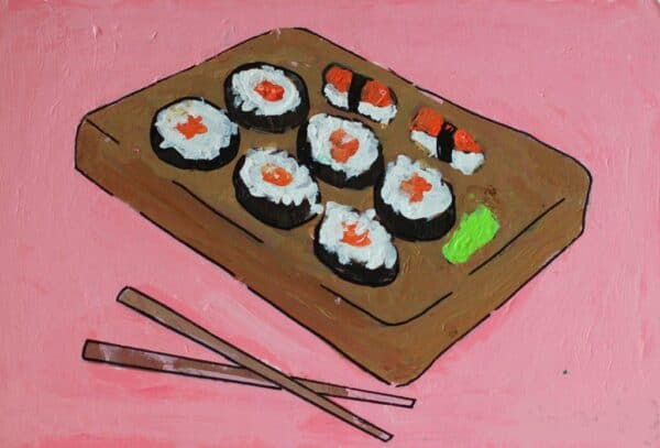 Card - Pink Sushi - Hannah O