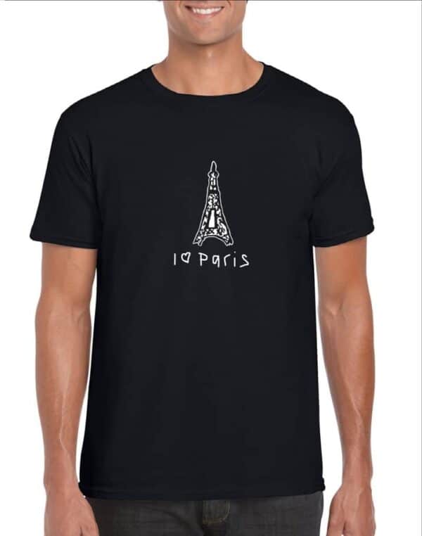 Black I Love Paris Unisex T-shirt
