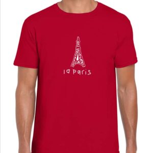 Red I Love Paris Unisex T-shirt