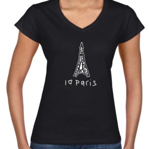 Black I Love Paris Women T-shirt